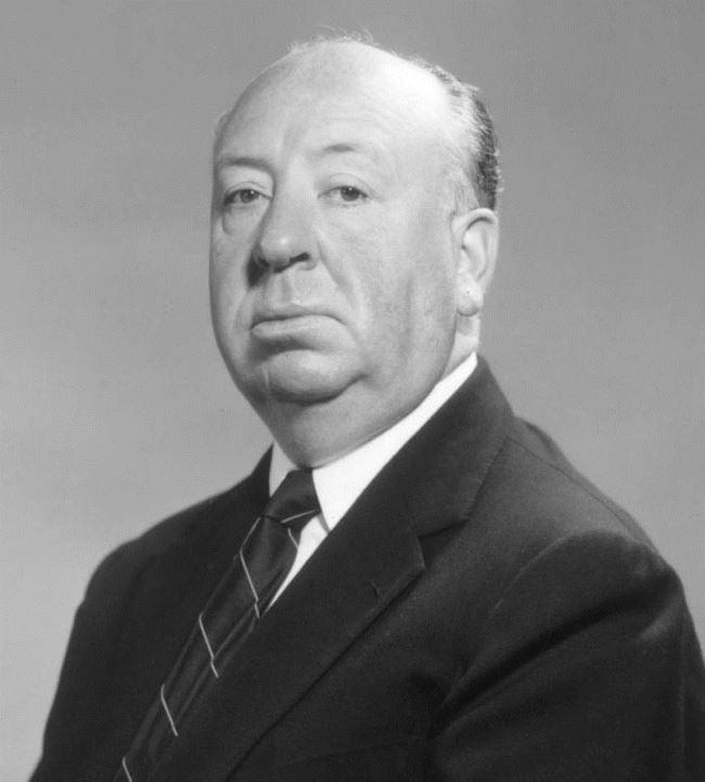 übergewichtiger Regisseur Alfred Hitchcock 